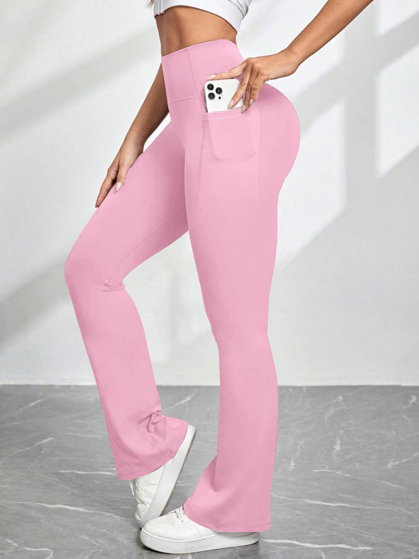 Women's Solid Color High Waist Sports Pants, Casual Comfy Breathable Tight-fitting Pants for Yoga Gym Workout Running, Ladies Sportswear for All Seasons, Skinny Yoga Bottoms