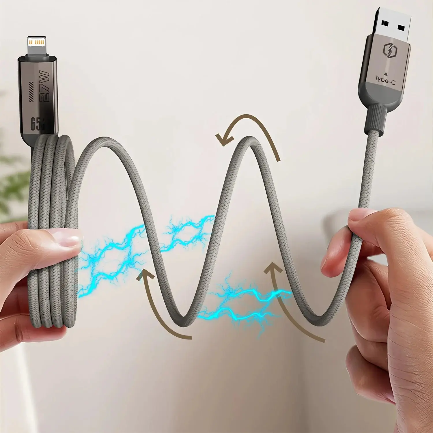 240W USB C Cable 4 in 1 Magnetic Charging Cable, Fast Charging Type C Cord with Anti-Winding Design for iPhone 17/16/15, Samsung, Xiaomi, Huawei, Travel