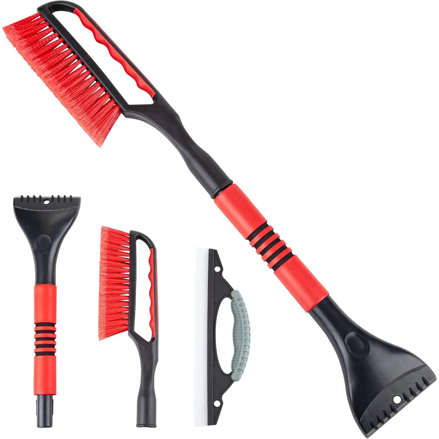 26″ Snow Brush with Ice Scraper, Snow Removal Car Brush, Detachable Snow Removal Tool for Cars, Trucks, Windshield, Window, No Scratch