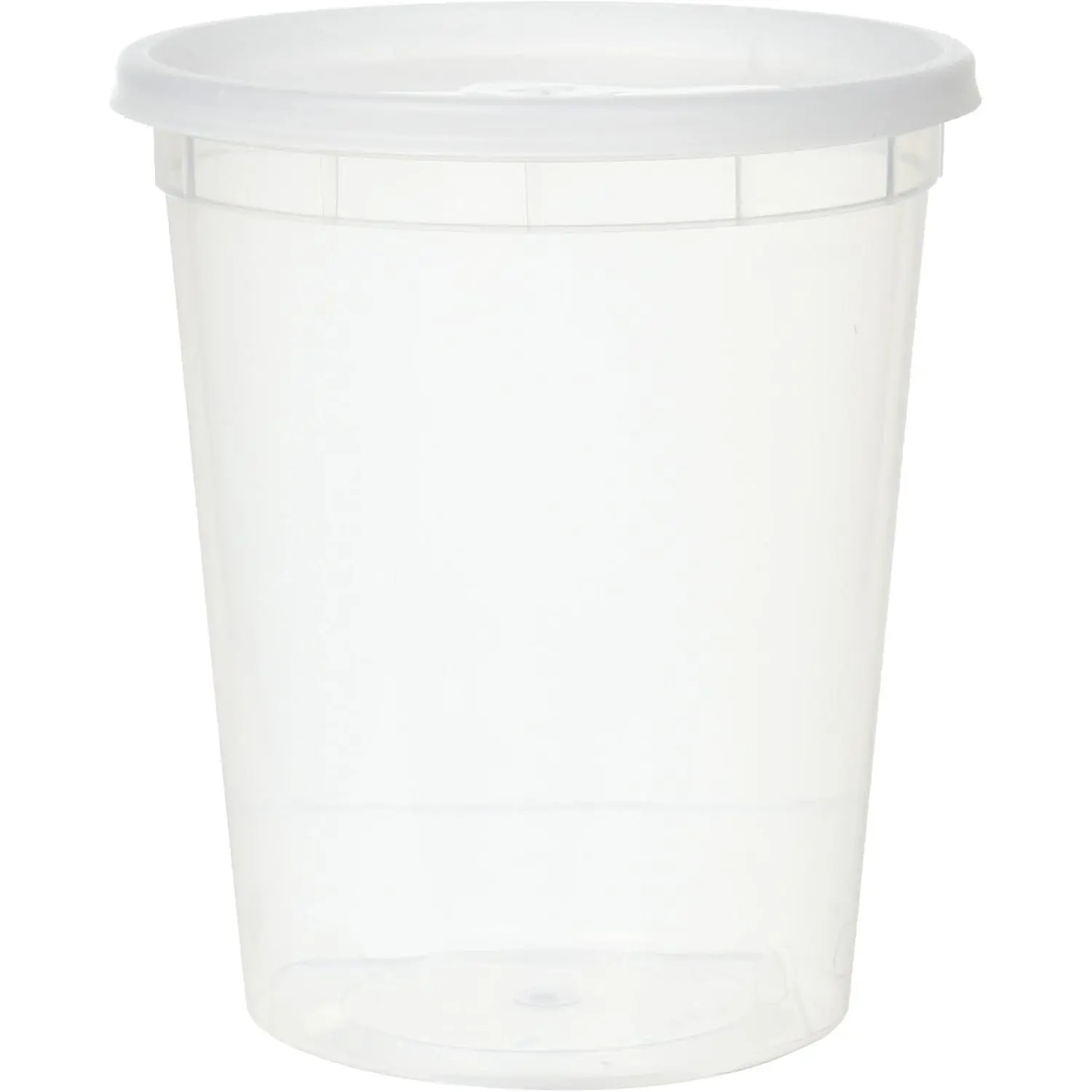 Plastic Soup  Container with  (12), 32 oz, 12 Pack, Clear