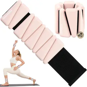 Wrist Ankle Weights for Women & Men, 2lbs/4lbs Adjustable Weighted Bangles for Calorie Burn & Strength, Arm & Leg Weights for Pilates, Yoga, Walking, Barre, Gym & Home Workout