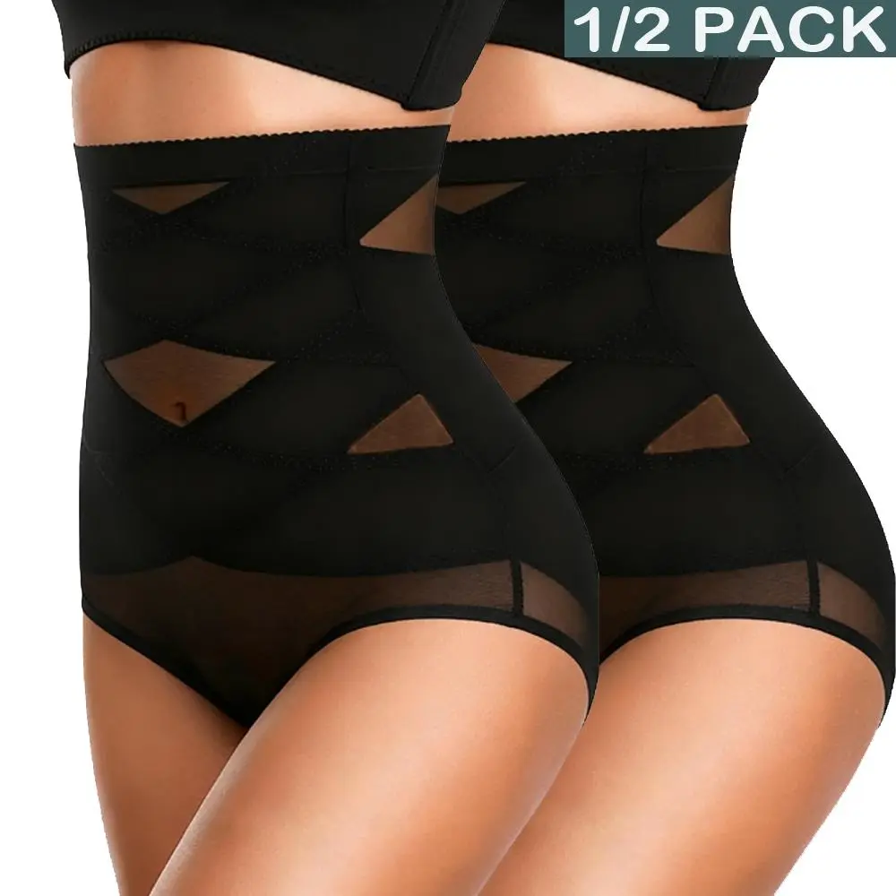 Women's High-Waist Shapewear Panties - Tummy Control Compression Underwear, Body Contouring Flat Tummy Product, Essential Basic Style Girdle