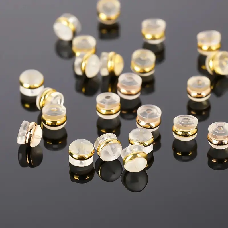 20 PCS Silicone Earring Backs - Transparent, Hypoallergenic, Soft Earring Stops with Firm Hold, Locking Supports for Studs, Heavy Dangles, Jewelry DIY Projects
