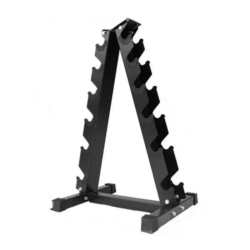6 Tier Dumbbell Rack Stand with 660 lb Capacity, A Frame Steel Construction for Organized Home Gym Storage and Durable Weight Management