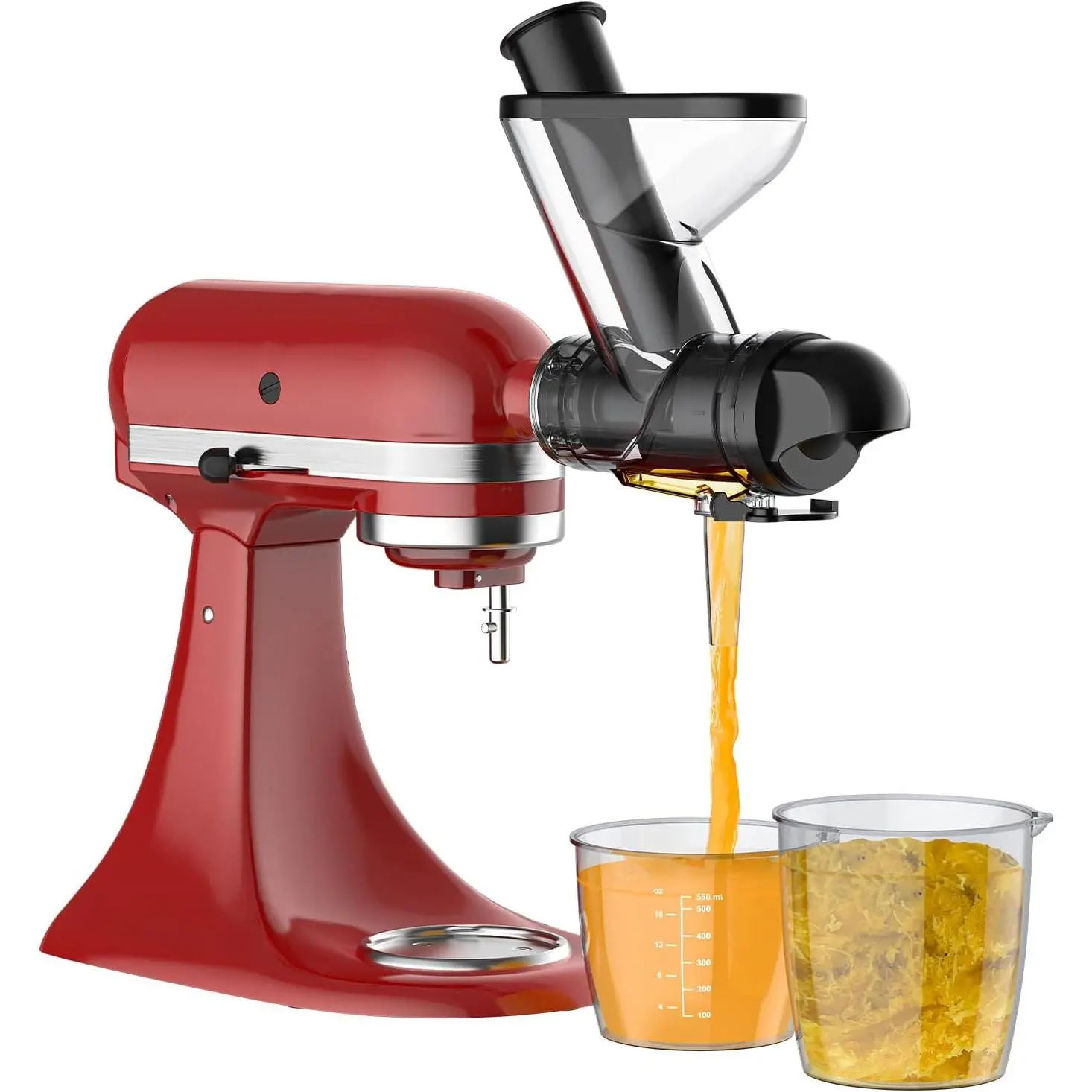 Masticating Juicer Attachment for KitchenAid Stand Mixer, Cold Press Juicer Machine, Slow Masticating Juicer Attachment with Dual Feed Chute, For KitchenAid Mixer Attachments