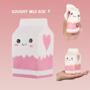 Kawaii Squishy Milk Carton Toy, Sensory Fideget Toy, Slow-Rising Relaxing Squeeze. Soft PU Material. Pefect for Party And Festival Gift And Classroom Prizes., Festival Giveaway, Sensory, Playful Design, Cute Squishy, Highquality Squishy
