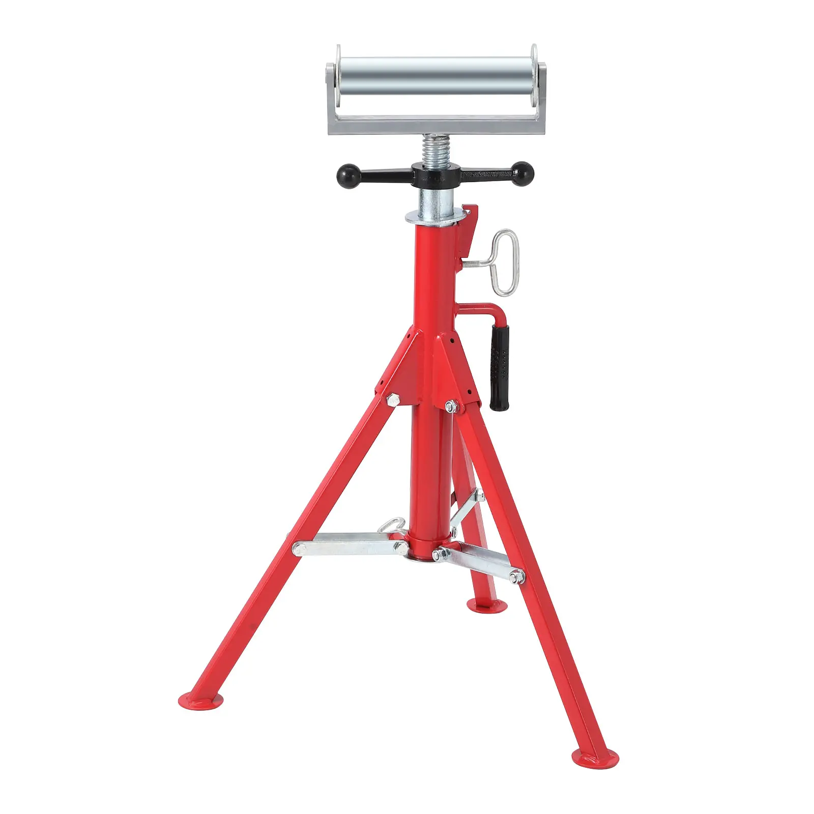 Heavy-Duty Adjustable Roller Pipe Support Bracket – 2500 lbs Capacity – Collapsible Industrial Steel Stand for Welding, Construction & Woodworking – Portable Electrical Mounting Solution – Adjustable Height 30"-46"