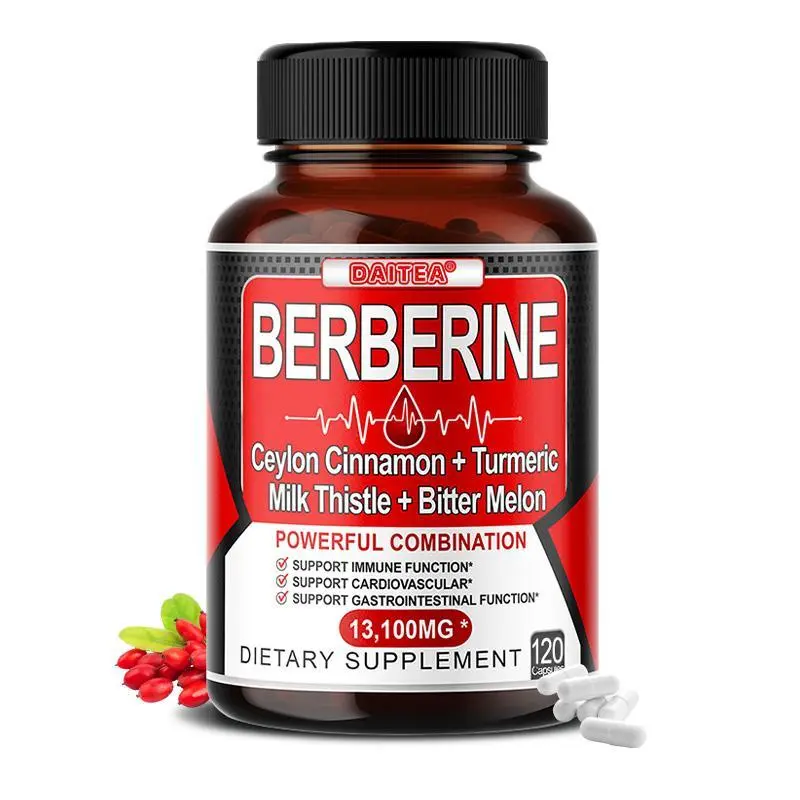 Daitea Berberine Health Supplement - Supports Cardiovascular Health and Gut Function 120 Capsules