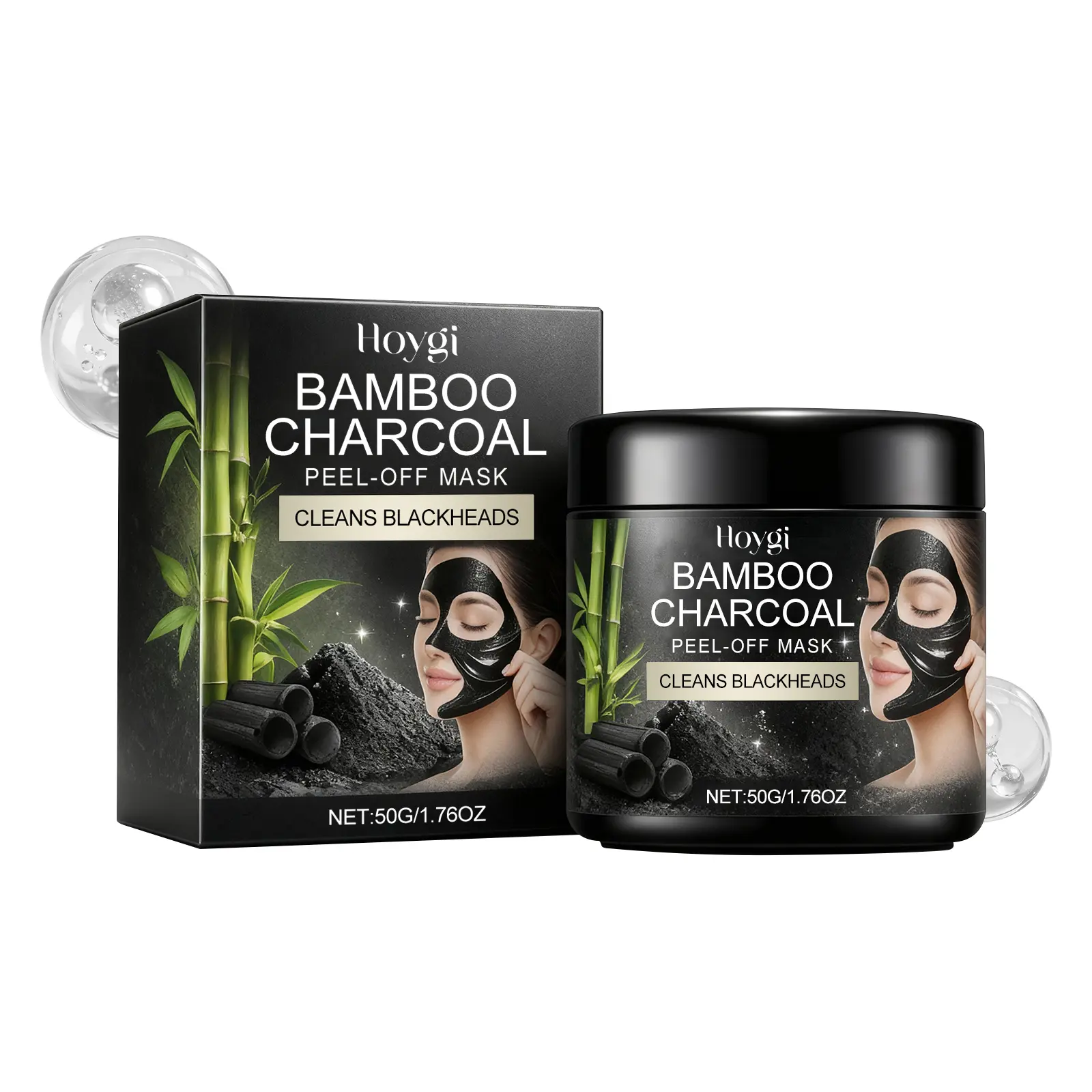 Hoygi Bamboo Charcoal Peel-Off Mask Hydrates And Moisturizes The Skin, Gently Cleanses The Facial Skin, And Provides Daily Tender, Refreshing Care