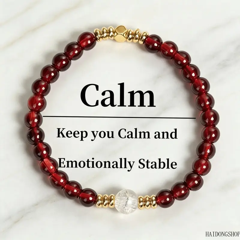 Viral Spiritual Manifestation Red Agate Wealth Attraction Bracelet For Women, Handmade Stretch Bracelet With Gold Accent Beads, Healing Crystal Accessory For Daily Wear Abundance Gift Styling