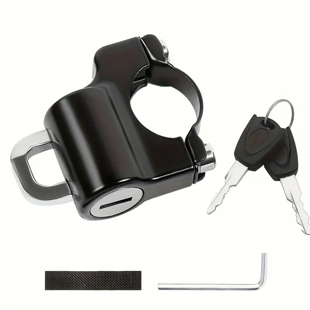 Motorcycle Helmet Lock Anti-Theft, Bicycle Helmet Security Locks with 2 Keys, Dual Key, Installation Tool Included, Durable Construction, Versatile Use, Motorcycle Accessories