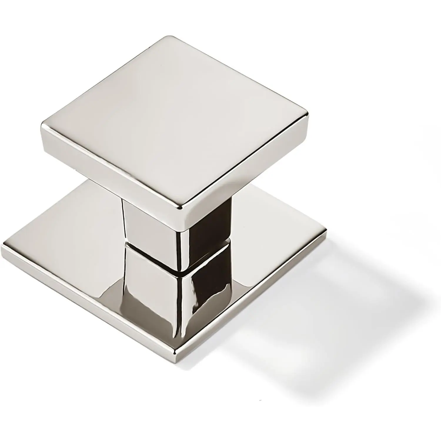 2-Pack 1-1/2 Square Heavy Duty Solid Polished Nickel zinc backplates for Cabinet knobs Suitable for Dressers,Drawers and Kitchen Hardware