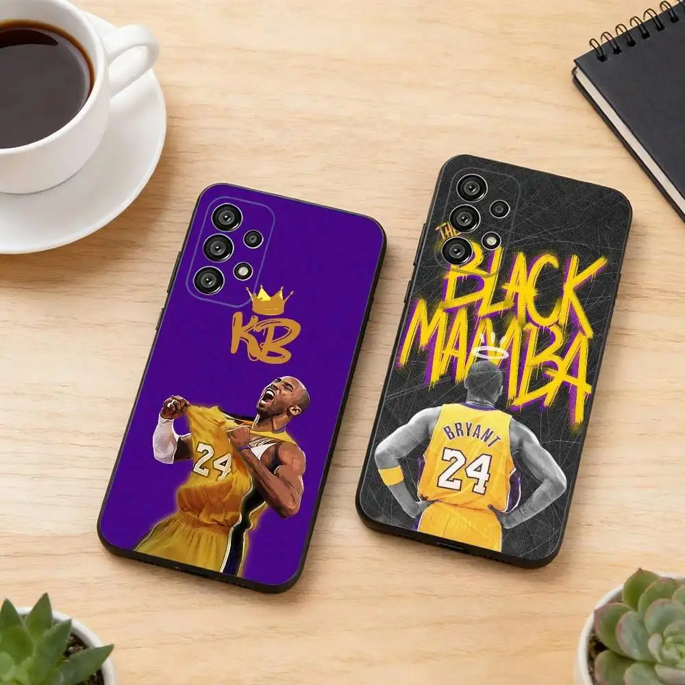 Basketball Fan K-Kobe B-Bryant Phone Case For Samsung S25,S24,S21,S22,S23,S30,Ultra,S20,Plus,Fe,Soft Silicone Black Cover