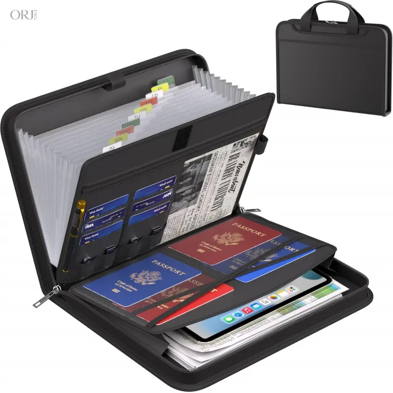 Important Document Organizer Folio Accordion File Organizer Fireproof Expanding File Folder Storage Box with Zipper Labels 13 Pockets for Business Office Receipt Travel,elastic,fit,,Touch,Screen,Fleece Winter Set,car,accessory,,bel,Touchscre,white,,waist,