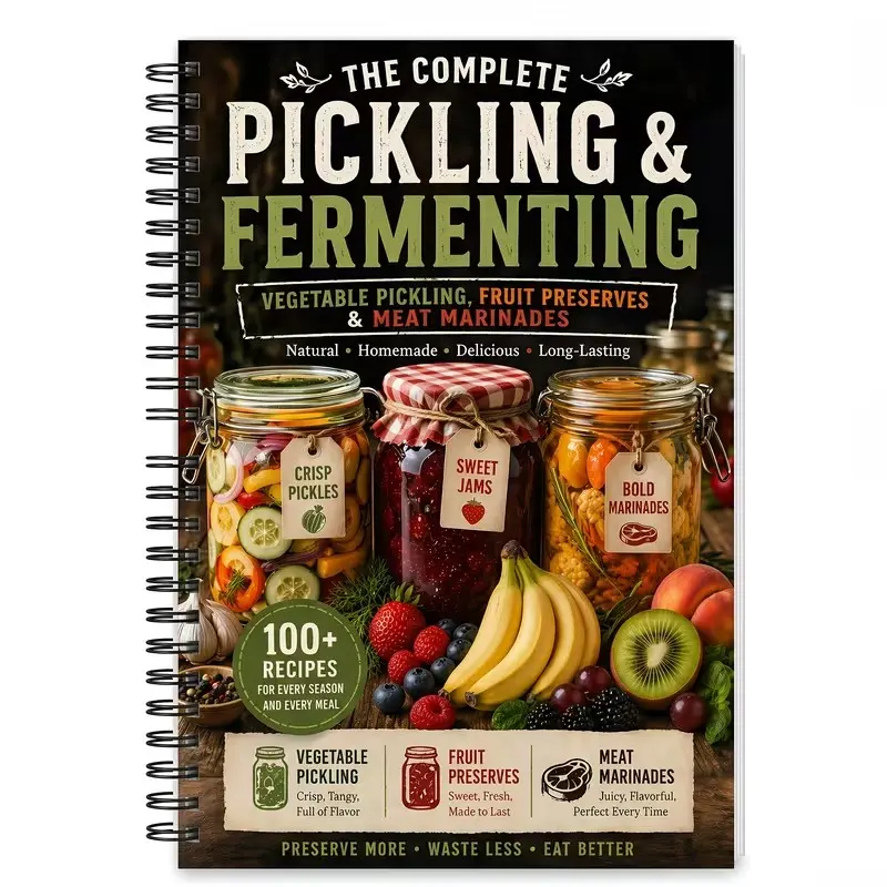 Beginner's Guide to Pickling and Fermentation, Easy Recipes for Unique Flavors, Quick Jam, Sweet Sauce, Sauerkraut, Cured Meat, Fish Balls, Fermented Drinks