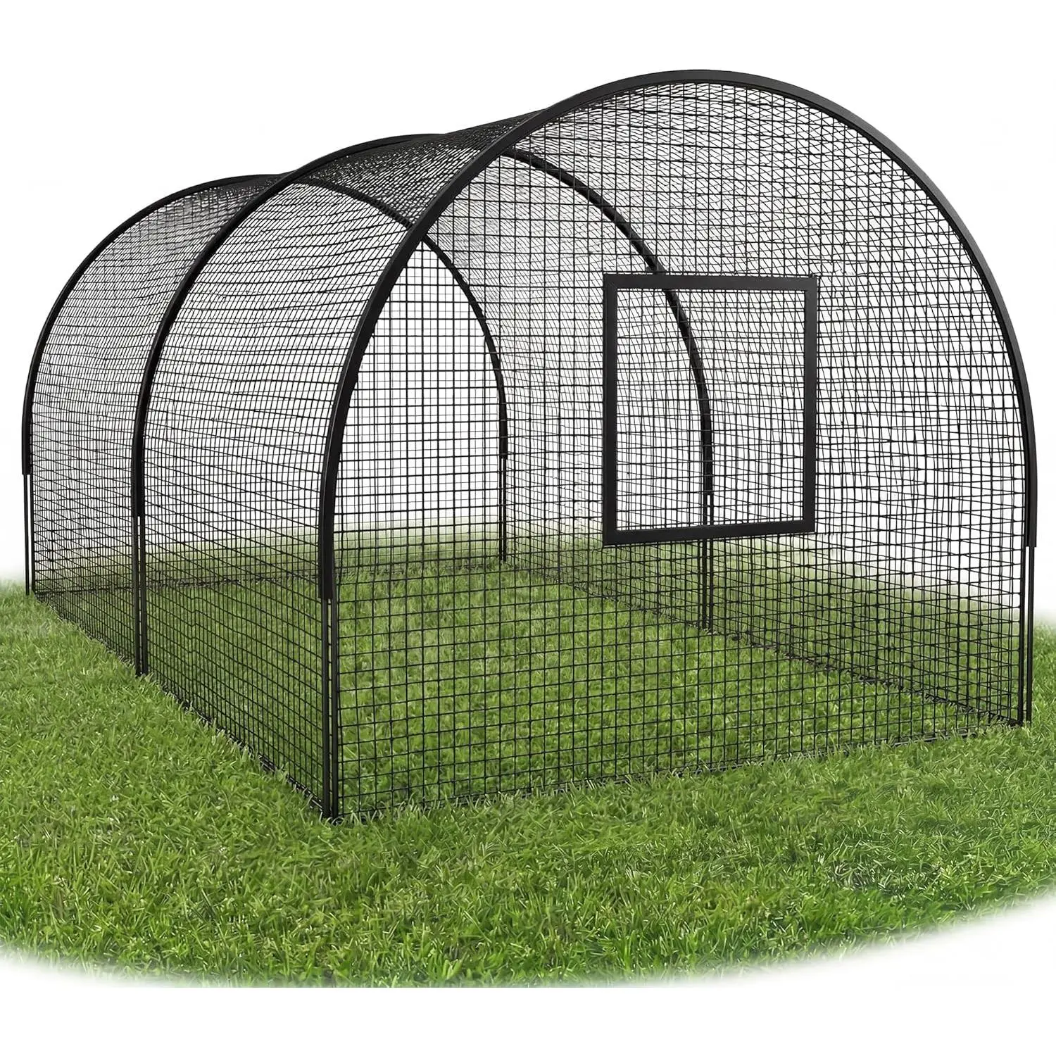 22/33 ft Baseball Batting Cage, Polyester Training Equipment with Durable Fiberglass Poles & Buttoned Entry, All-Directional Hitting Net for Backyard Baseball, Softball, Golf
