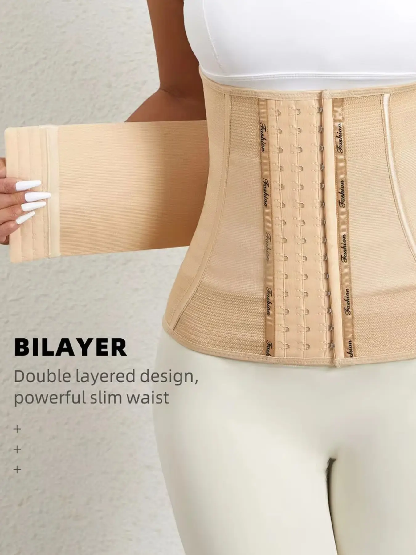 Double Button Waist Trainer Belt, Postpartum Sand Hourglass Goddess Sports Protection, Strong Waist Binder, All Seasons