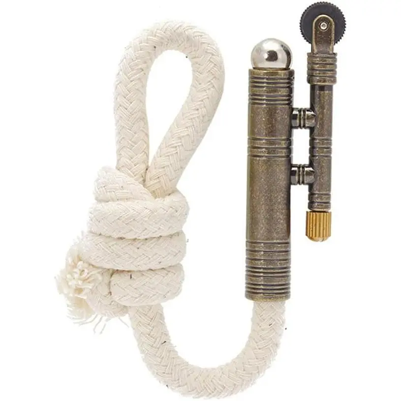 Vintage Lighter Retro Trench Rattlesnake Rope Velvet Metal Lighter Fire Starter Camping Outdoors,No need for Kerosene/gas