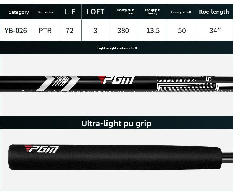 PGM golf club standing putter with low center of gravity and stable professional single golf hot-selling club, forged stainless steel shaft, low center of gravity design, non-slip grip with line of sight, high-quality golf equipment, modern golf equipment