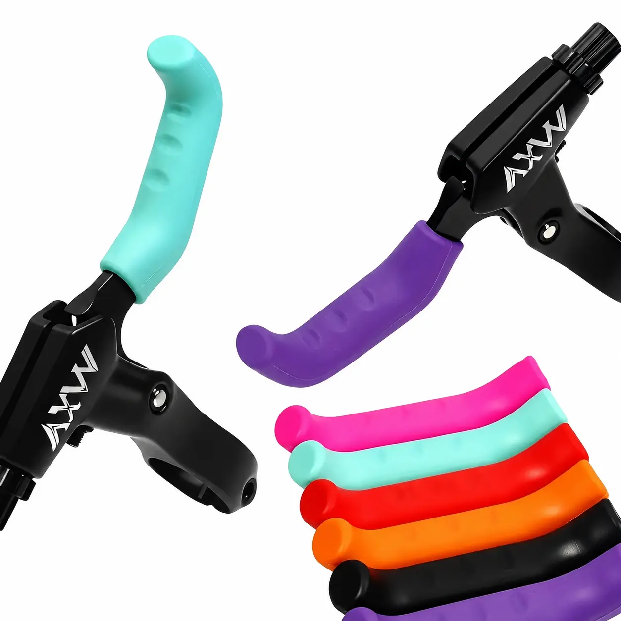 Multicolor Lightweight Brake Handle Grips for BMX Bikes and Scooters – Ergonomic Anti-Slip Texture, Shock-Absorbing Design, Durable TPR Material, Compatible with Road Cycling Gear and Urban Commuting Accessories – Set of 5 Vibrant Color Options