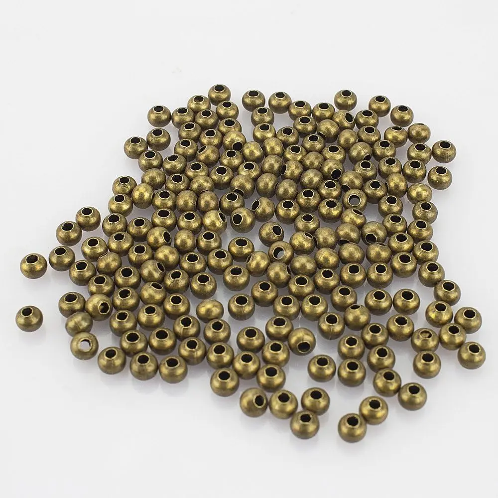 Antiqued Bronze Smooth Round Metal Beads for Jewelry DIY, 4mm, 600 Count, No Exceptions Quality Controlled Manually