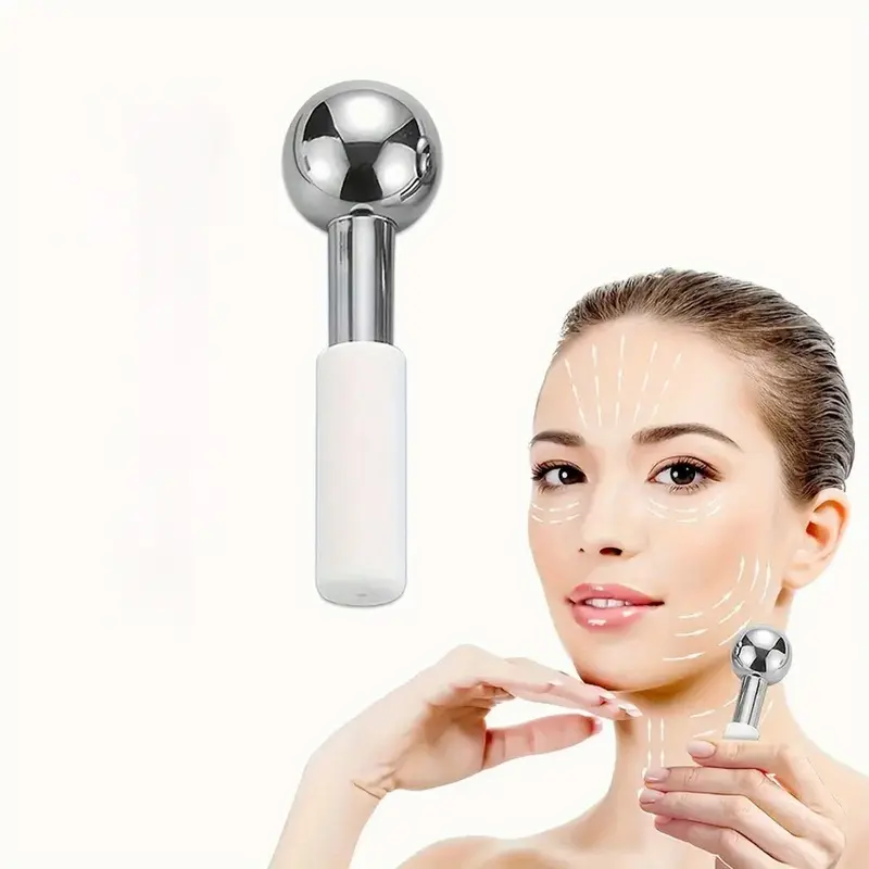 Ice-Bead Facial Cooling Roller, Facial Cryotherapy Wand, Face/Neck/Eye Massager, Skincare Roller, Beauty Tools, Face Massagers, Portable and Compact Design