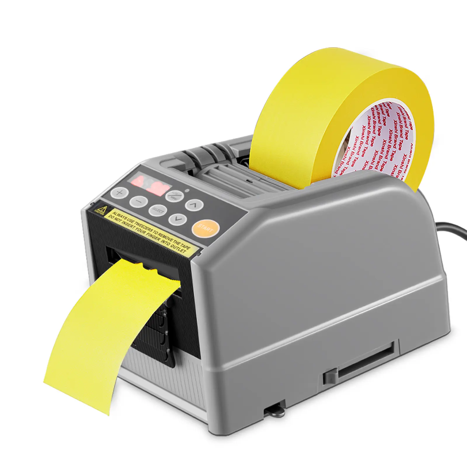 Automatic Tape Dispenser Adhesive Electric Tape Cutter Packaging Machine Tape Cutting Machine 6-60 mm Tape Width, 110V Voltage, 25W Power, Anti-Static ABS Construction