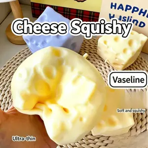 6Cm ultra-thin cheese flour filled with pinch music decompression, fun and stylish design, perfect as a small gift, ideal for Father's Day presents, moldable, non-rebound, decompression, Internet celebrity ASMR decompression ball