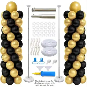 Reusable Height Adjustable Balloon Column Holder Easy Assembly Party Decor Kit for Wedding Birthday Graduation Thanksgiving All Festival Celebration, Balloon Stand Kits