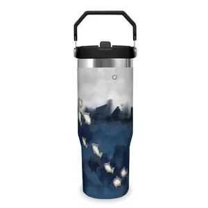 30oz Handheld Car Tumbler, crafted from food-safe stainless steel with double-wall vacuum insulation. Ideal for hot drinks, iced beverages, tea and juice, an excellent gift for holidays and festivals.