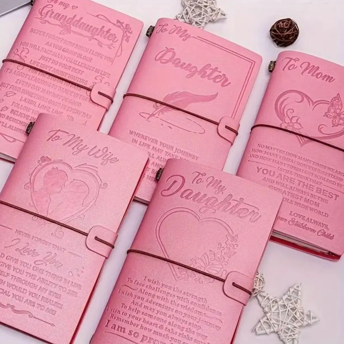 Blush Pink Aesthetic Spiral Planner Notebook - 136-Page Refillable DIY Binder Journal with Card Pockets, Storage Bag, Cute Stationery for Boss Lady Daily Planning, Office Work