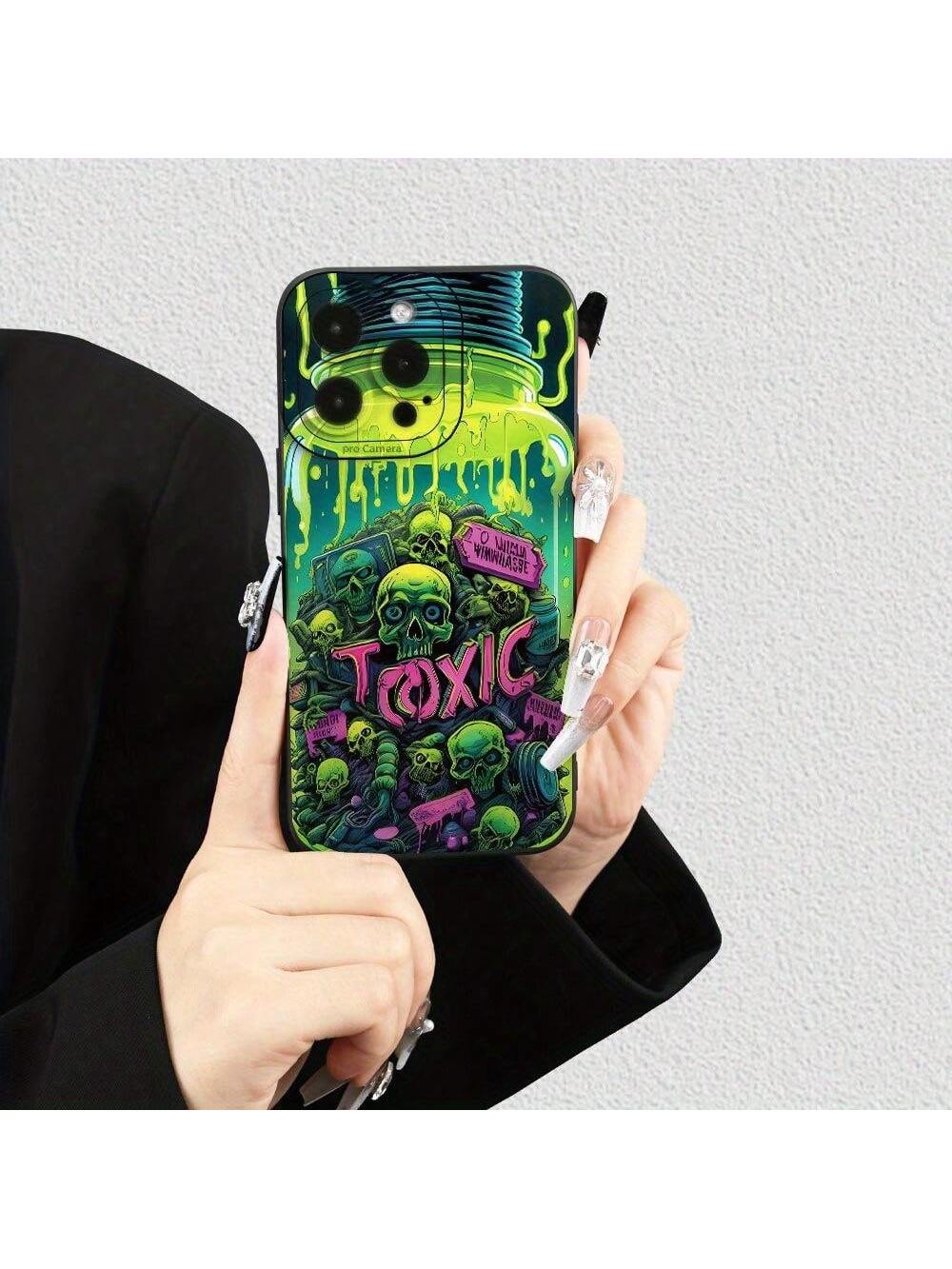 Hot Selling Creative Skull And  Pattern Mobile Phone Case, Suitable For IPhone 16/15/14/13/12/11/XS/XR/X/7/8 Plus/Pro/Max/Mini - Creative And Fashionable Design, Suitable For Men And Women, Give To Friends, Family, Boyfriend, Girlfriend