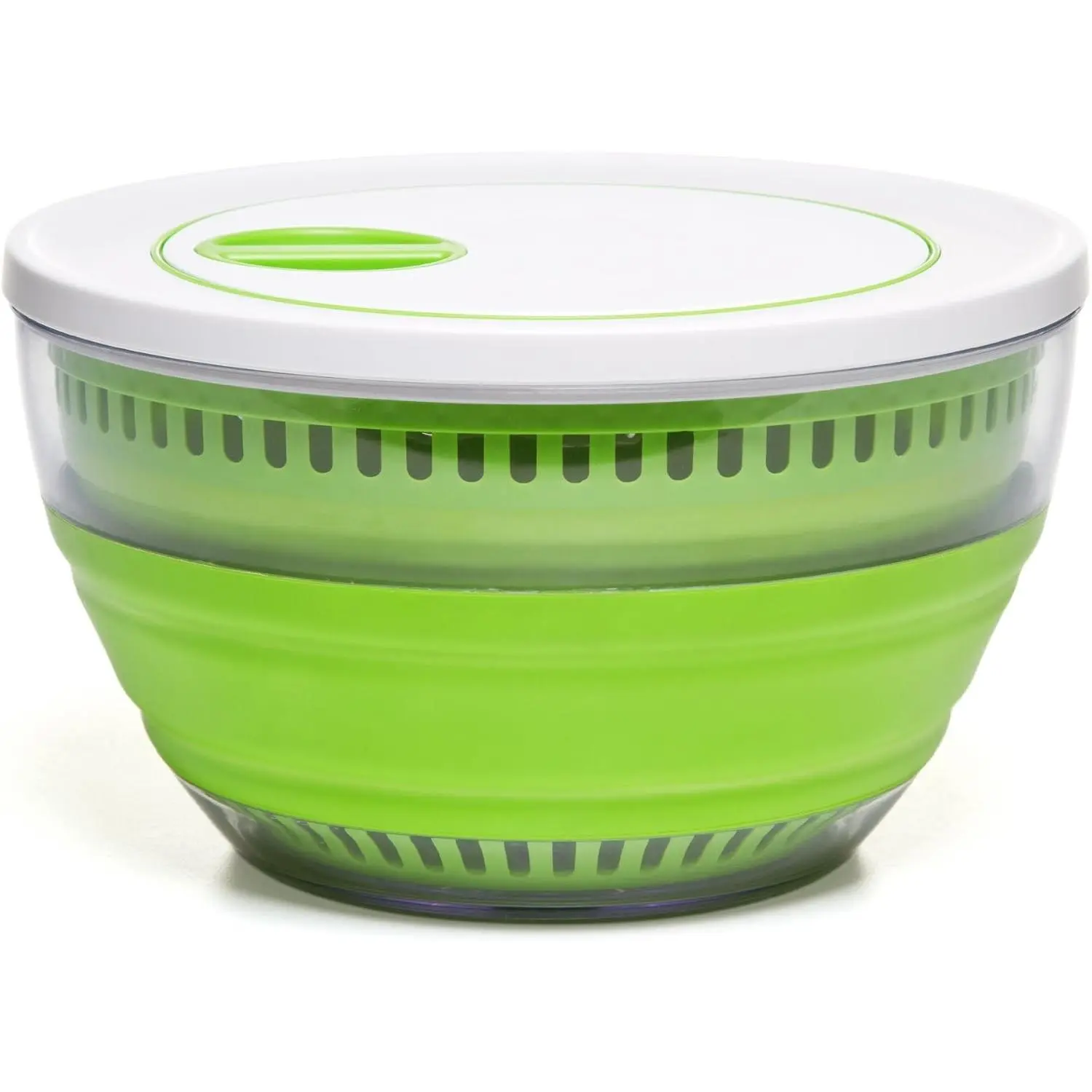 PrepWorks 4 Qt Collapsible Salad Spinner for Quick Salad Washing and Drying | Collapsible Space-Saving Design, BPA-Free and Dishwasher Safe for Easy Clean Up