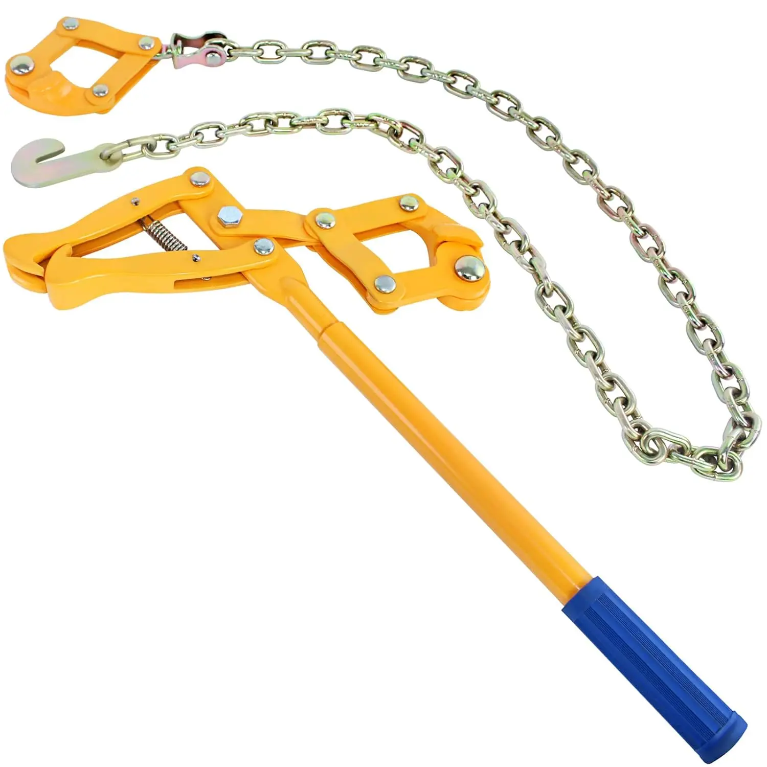 47.25" Wrought Iron Chain Link Fence Strainer, Zinc Chain Barbed Wire Tensioner with Anti-Slip Grip, 2200 lbs Pull Capacity Lever for Farm Fencing Repair