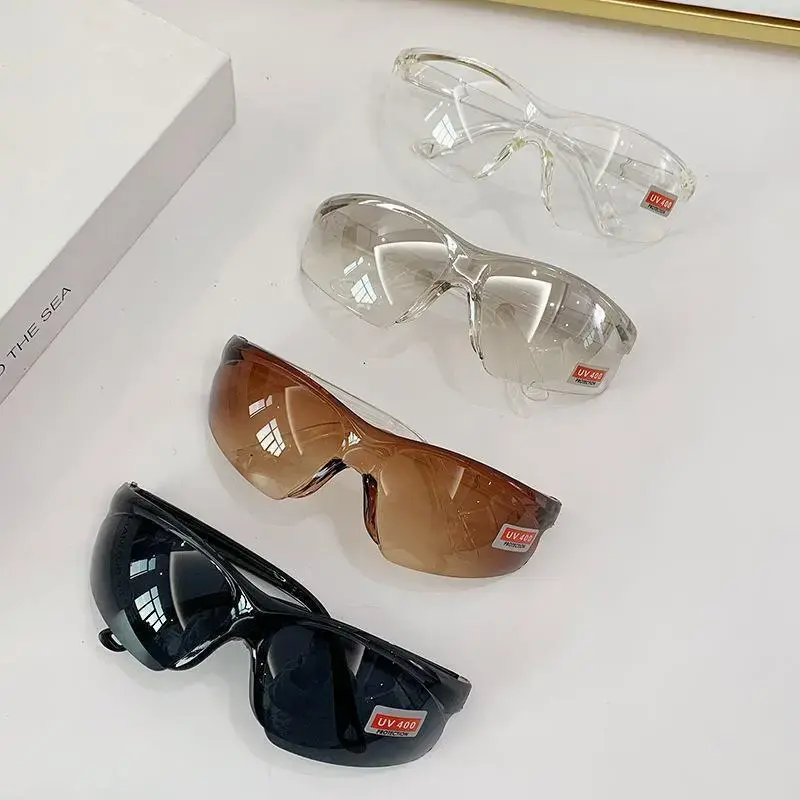 Protective Goggles for Cycling, Unisex Wraparound Shield Glasses for Outdoor Sports, Sunblocking, Windproof, Dustproof, Splash-Proof