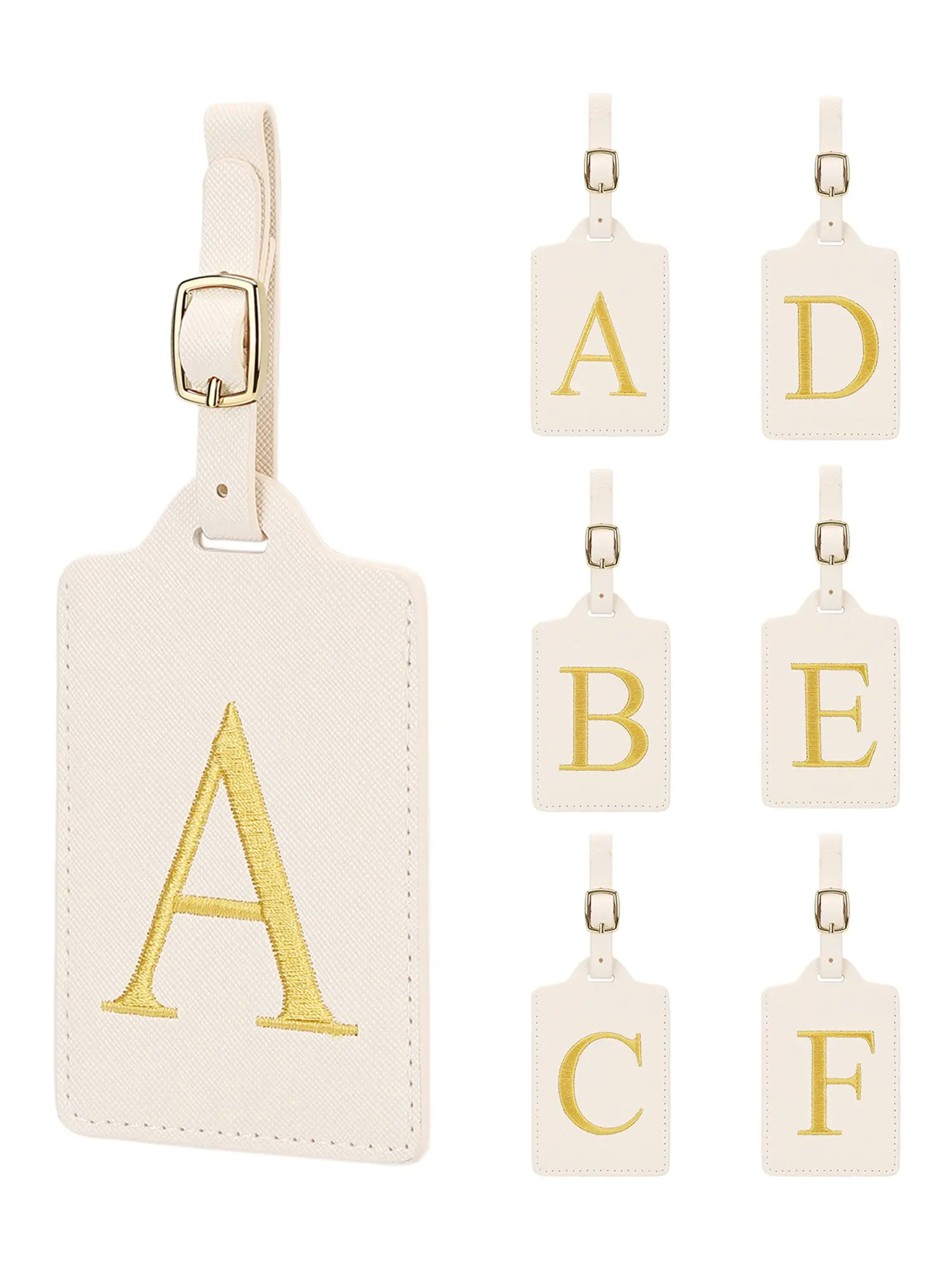 Fashionable 26 Letter Anti-Lost Luggage Tag (a-Z), Unisex PU Material, Durable Luggage Strap, Travel Identification Label, Suitable for Suitcases, Backpacks, Handbags, Bag Accessories