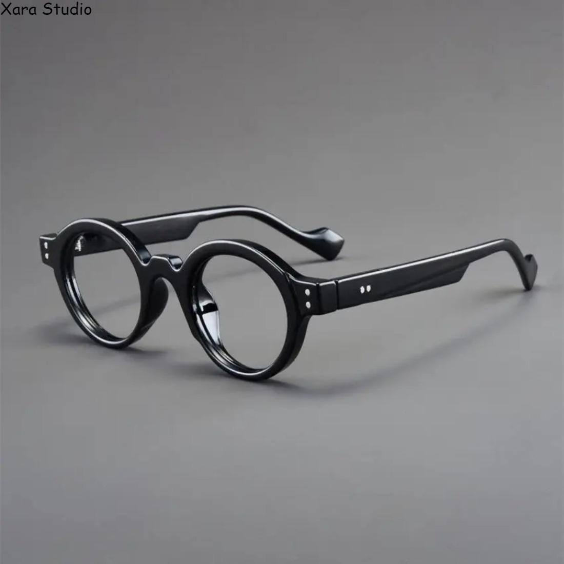 Retro Small Round Blue Light Glasses for Women – Trendy 2025 Style Color Block Frames, Lightweight Non-Prescription Eyewear for Work, Study & Screen Use – Stylish Comfortable Glasses for Daily Wear & Fashion Outfits