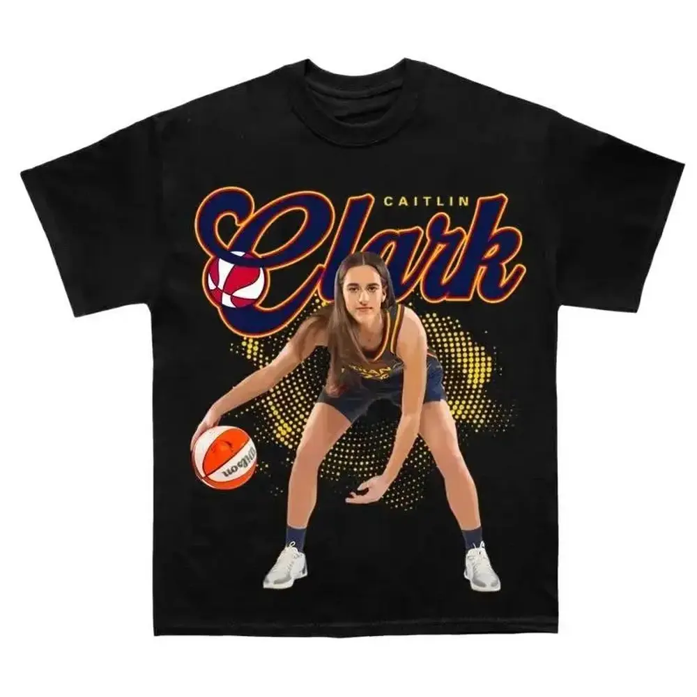 Caitlin Clark Basketball Pattern T-shirt HY1051
