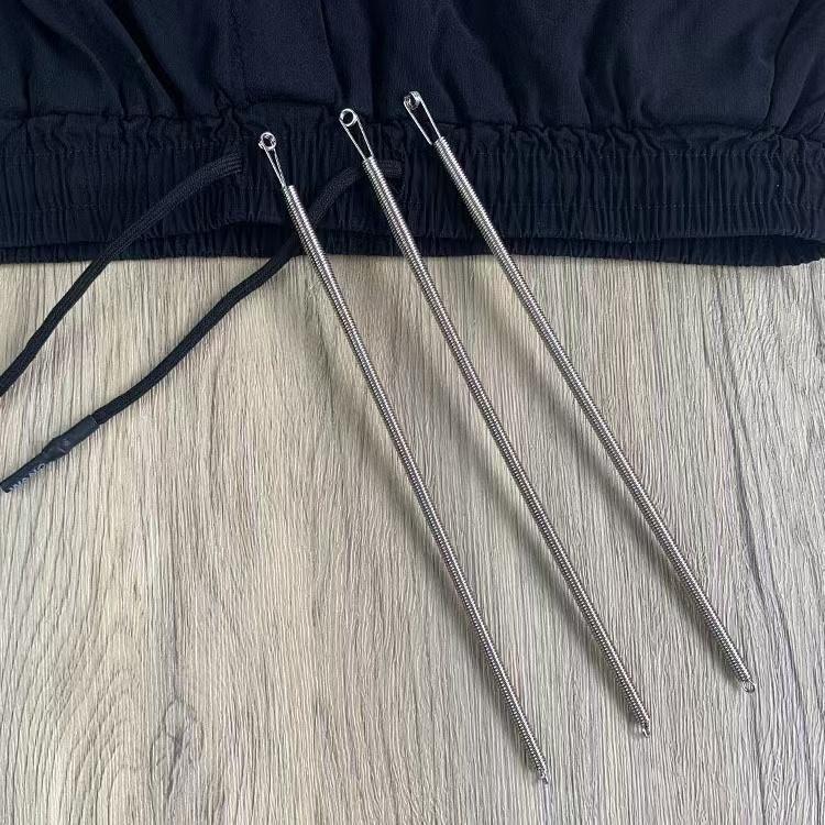 2Pcs Bendable Multi-purpose Spring Loaded Cord Threading Tool for Eyelet Elastic Waistband String Insertion Device