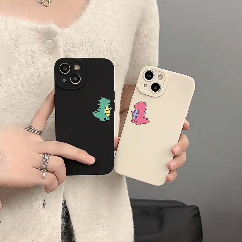 Cute Dinosaur Pattern Phone Case, 2 Counts TPU Anti-drop Phone Protective Cover, Phone Accessories Compatible with iPhone 11 12 13 14 15 16 Pro Max
