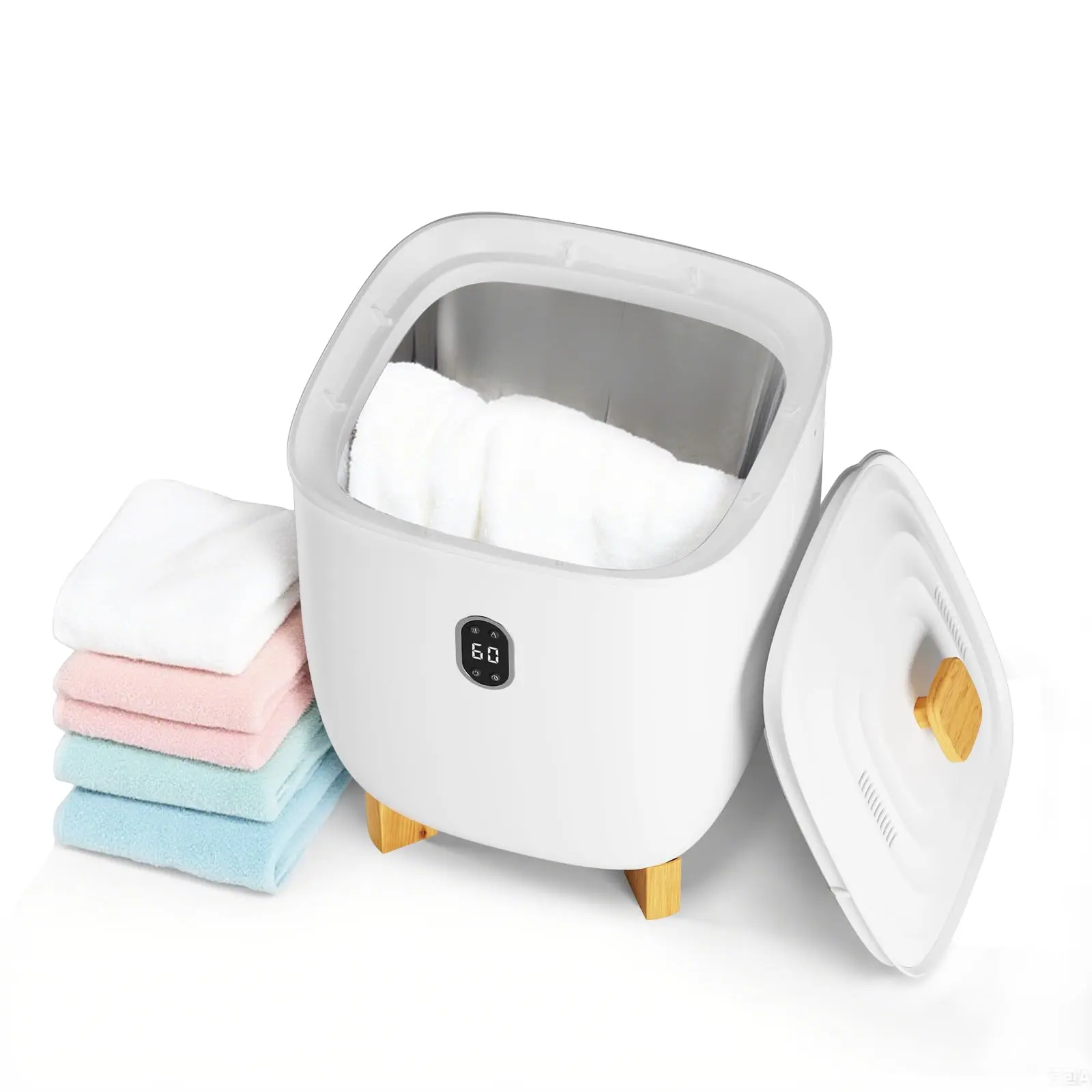 GARVEE Bucket Towel Warmer for Bathroom with Auto Shut Off, Overheating Protection, Drying Drainage Design, and LED Display. Suitable for Towels, Robes, Blankets, and Pajamas - 20L Capacity