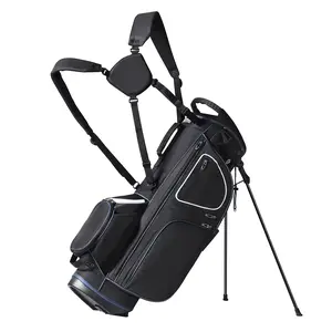 VEVOR Golf Cart Bag with 14 Way Organizer Divider Top, 35" 11 Pockets Premium Cart Bag with Stand, Durable Golf Bags with Handles Dust Cover Detachable Dual Strap for Men Women, Black White
