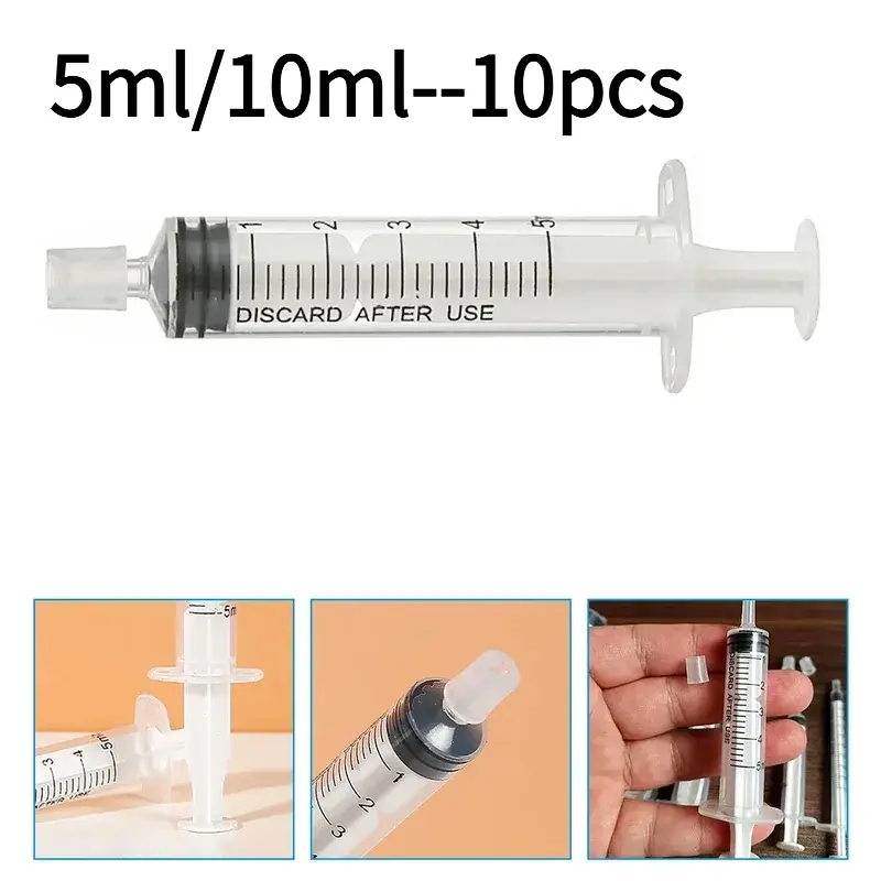 5/10ml 10 needle free high-quality material sealed syringes perfume dispensers Bottle transparent scale travel injectors 10ml plastic
