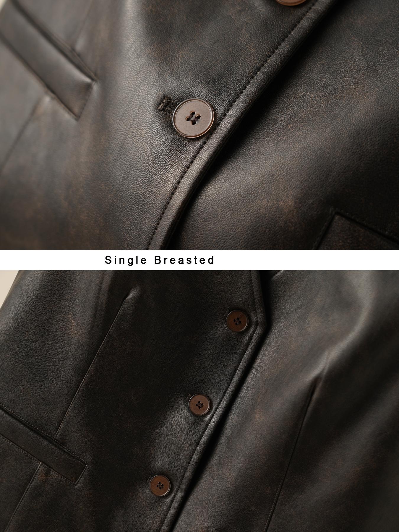 Women's PU Leather Vest Top, Single Button Front, Sleeveless V Neck, Casual Fitted Style, Spring & Fall Fashion, Moderate Fabric Thickness, Casual Comfy Vests