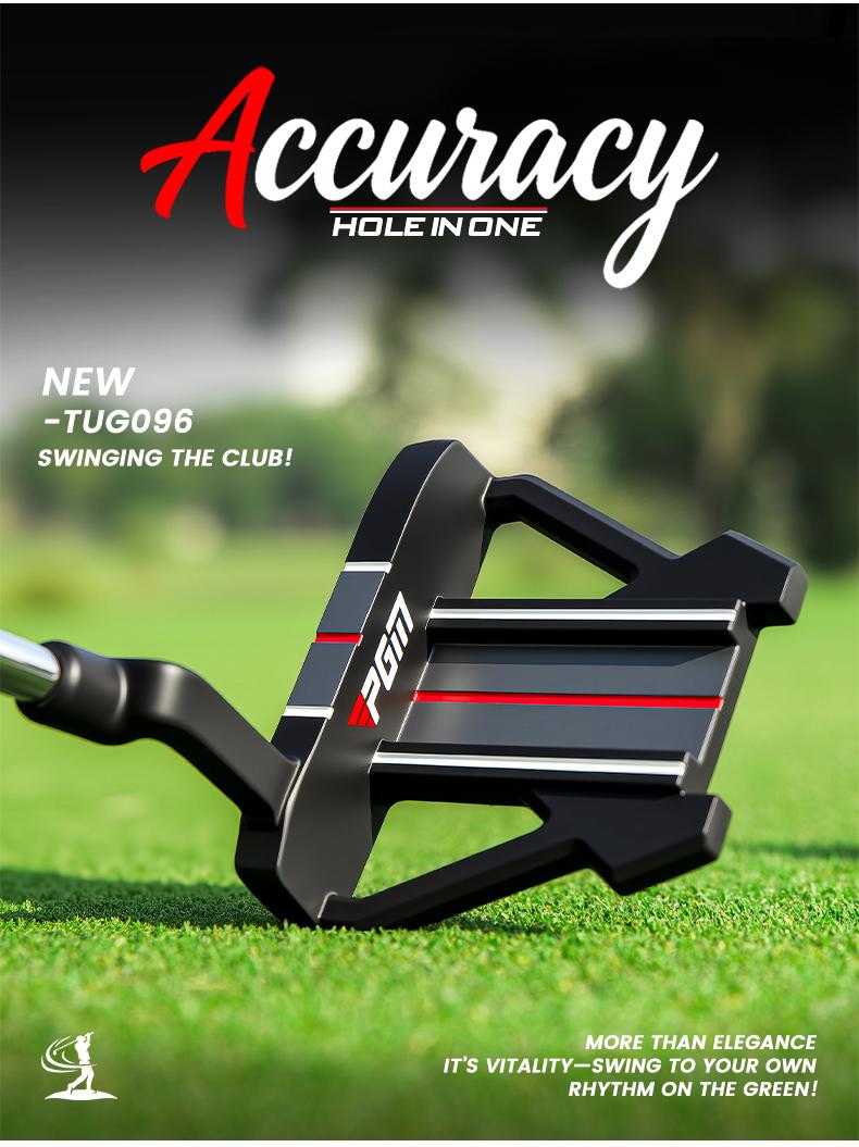 Golf Putter - 3-Line Alignment, Single Club (Men's & Women's) - Stable, Low Center of Gravity, High Forgiveness, Precision Alignment Lines