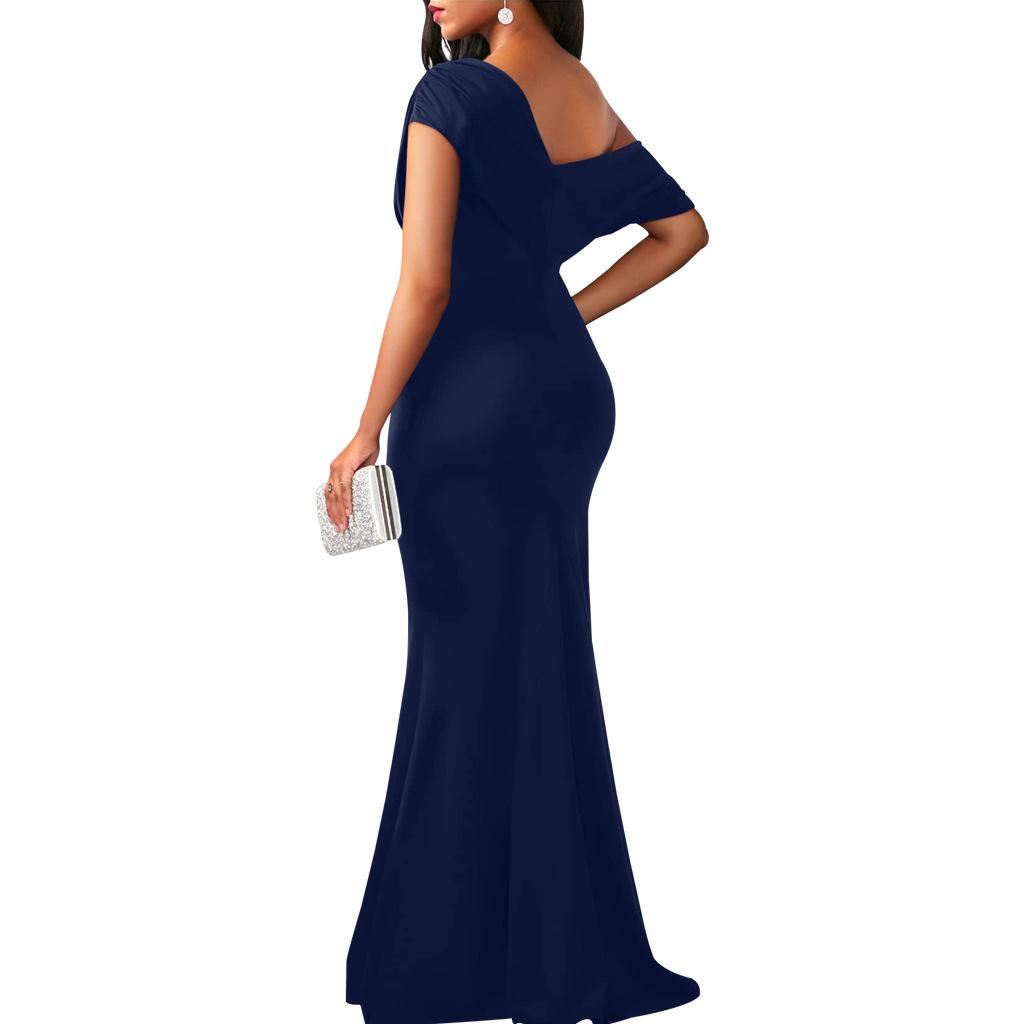 2024 Spring Women Elegant Sleeveless Off Shoulder Bodycon Long Formal Party Dress