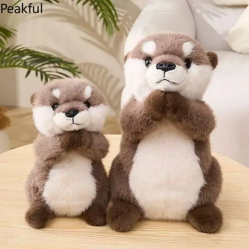 Cute Fluffy Sea Otter Plush, Soft Stuffed Animal with Secure Stitching & Huggable Design, Durable Cuddly Companion for Kids Adults, Perfect Gift for Home Decor, Birthdays & Everyday