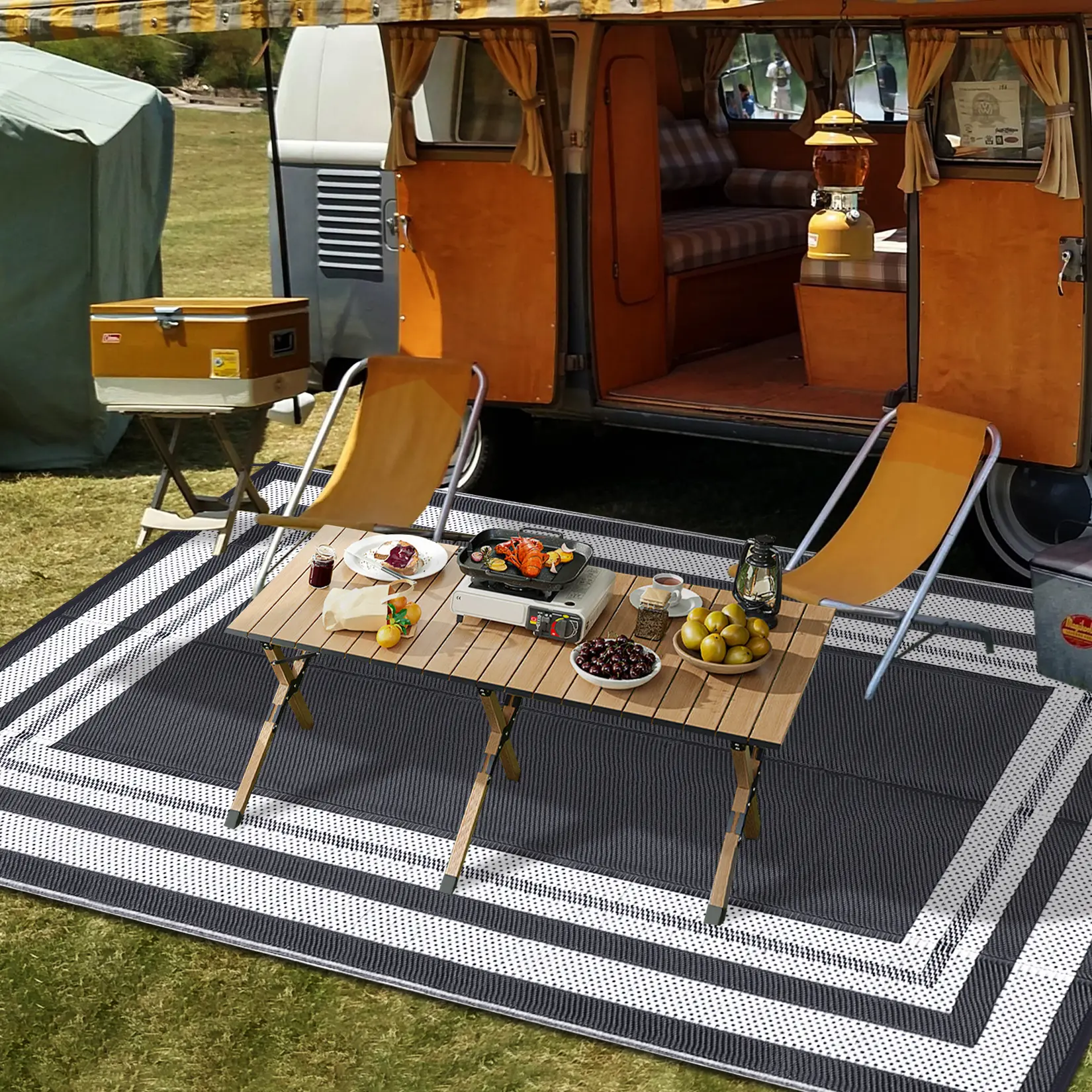 Outdoor Rug Waterproof Reversible Outdoor Plastic Straw Rugs RV Mat Modern Border Indoor Outdoor Carpet for Patio Camping Balcony Deck Backyard Porch