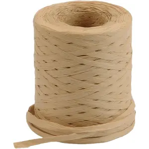 1 Roll 656 Feet Raffia Paper Ribbon String for Gift Wrapping, Craft Paper Twine for Holiday Decor, Crafting