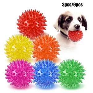 3-Piece Dog Toy Set, High Elastic Tpr Squeaky Balls, Floatable Sharp Point Teeth Cleaning, Durable Chew Resistant Pet Toys